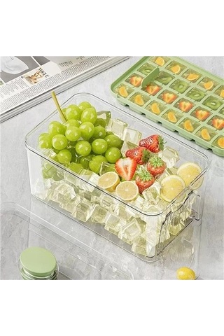 Didadodo Yeşil Buz Kalıbı Kutusu Küçük Kap Ve Buz Yapıcı Yeşil Yeşil Yeşil