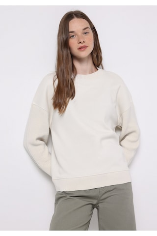 Colin's Colins Regular Fit Yuvarlak Yaka Düz Kadın Beyaz Sweatshirt Cl1076583 Q1.v1 Ofw Beyaz