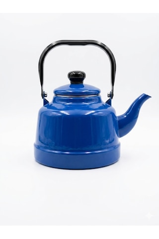 Üstten Kulplu Emaye Çaydanlık 1.1 Litre Mavi