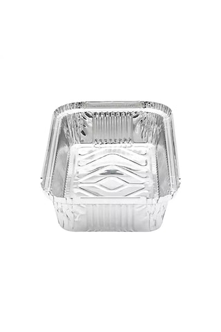 Şeylişeyler - Alüminyum Dikdörtgen Sütlaç Ve Yemek Kabı 500 Gr + Kapaklı Set - 14x11 Cm 727/l 100 Adet