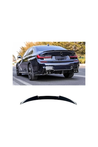 Autogp Bmw G20 M3 Yarasa Bagaj Üstü Spoiler Siyah Boyalı Plastik 2019+ Agp-bgz-sp-145379