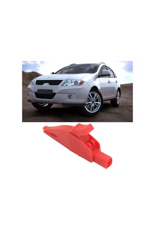 Moveevo Kırmızı Bakır Elektrikli Klem 32a/1000v, 39.5mm Açılış, 4mm Banana Plug Uyumlu, Pa Kapaklı, Araç Akü Testi Ve Jumping Start İçin