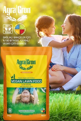 Vegan Bitkisel Menşeli Çim Gübresi Doğal Çim Coşturan Gübre 20 KG