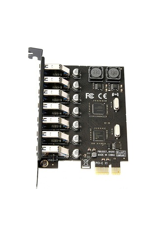 Skycity Pcı-e'den Usb3.0'a 7 Portlu Dektop Bilgisayar Aktarım Kartı, Dışarıdan Güç Gerektirmeyen, Dayanıklı Nec+vıa Çipi