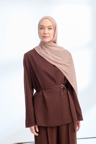 Armanda Organic Touch Viskoz Şal- 3601 Sisli Pudra