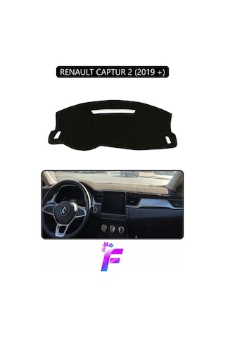 Renault Captur 2 2019+ Uyumlu Torpido Örtüsü Yansıma Önleyici Koruma Hızlı Montaj J54
