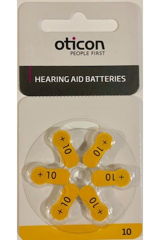 Oticon 10 Numara 1.45V İşitme Cihazı Pili 6 x 10'lu