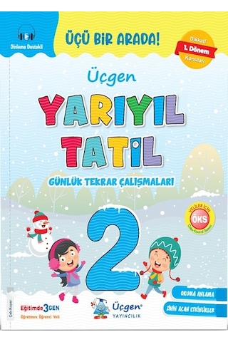 Üçgen 2.sınıf Yarıyıl Tatil Kitabı 1.dönem Konularını Kapsar - Paragraf Max Hediyeli