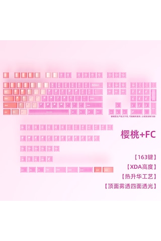 Klavye Keycaps 136 Tuşlu Cherry Şeffaf Tuş Takımı