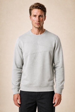 Redline Lines Regular Fit Kışlık Sweatshirt Gri