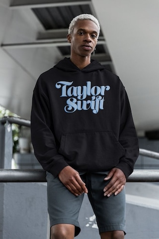 Taylor Swift Baskılı Unisex Oversize Şarkıcı Hoodie Siyah