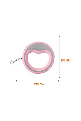 Süslüpati Otomatik Köpek Gezdirme Tasması Pembe 2.5 Metre Pembe