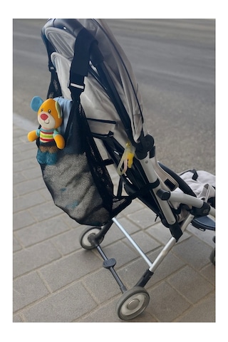 Lüx Bebek Arabası Organizer I Bebek Arabası Organizer Çanta I Anne Bebek Arabası Düzenleyici Açık Gri - Siyah