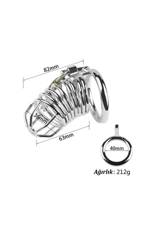 Pembe Tilki Metalik Penis Kilidi 40 MM