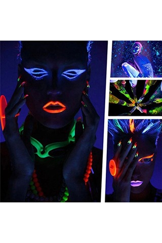 Glowpaint 6 Lı Neon Boya Uv Işıkta Parlayan Makyaj Seti