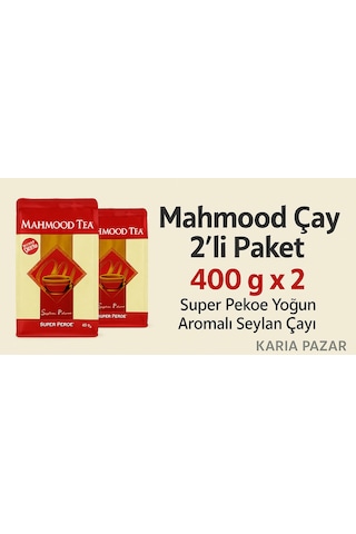 Mahmood Çay Super Pekoe Yoğun Aromalı Seylan 2 x 400 G