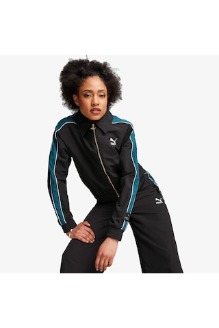 Puma T7 Track Kadın Siyah Eşofman Üstü Düz 626806