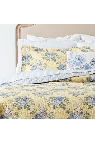 Laura Ashley Linley Yorgan Takımı, King Boyut Nevresim Takımı Sarı 96x108