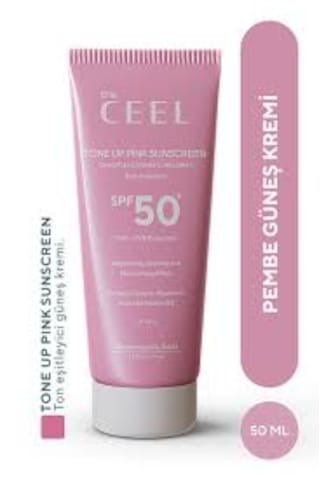 The Ceel Ton Eşitleyici Spf50 Pembe Güneş Kremi Glutatyon, Hyalur