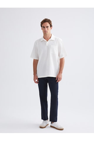 Lcw Vision Beyaz Regular Fit Kısa Kollu Oxford Erkek Gömlek