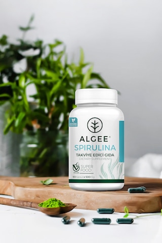 Algee Spirulina Bitkisel Takviye 90 Kapsül