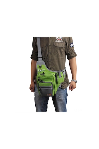 Jeehugo Suçan Çanta - Çok Amaçlı, Su Geçirmez Kumaş, Çoklu Cepler Ve Bölmeler, Ayarlanabilir Omuz Kayışı İle Balık Tutma Aletlerini Taşıma