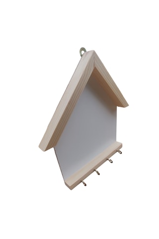 20x25cm Beyaz Ahşap Çerçeveli Boyanabilir Açık Anahtarlık Panosu