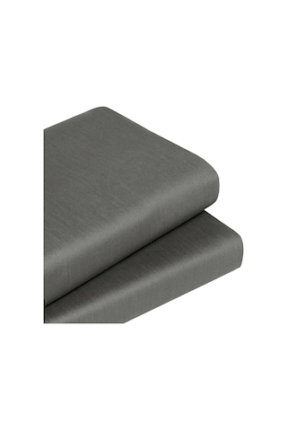 Linestyle Tek Kişilik %100 Pamuk Saten Lastikli Çarşaf 100x200+35 Cm Antrasit
