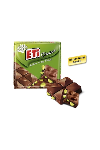 Eti Bütün Antep Fıstıklı Kare Çikolata 10 x 60 G