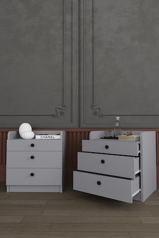 Asra Trend Yatak Odası Takımı 5 Parça %100 Mdf Gardırop Şifonyer Makyaj Masası Komodin Ytk01