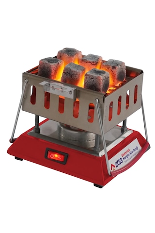İksa Pratik Kullanım Elektrikli Nargile Köz Ocağı -  Kırmızı