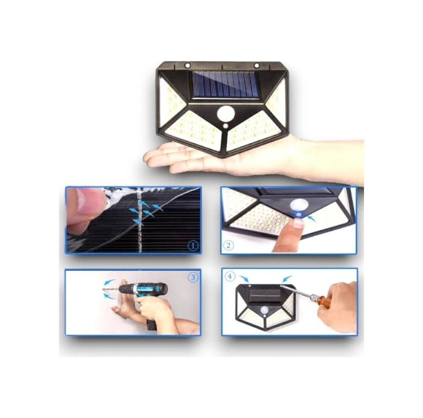 Astraltech Solar Bahçe Lambası 100 Led Yx-100 Çok Renkli