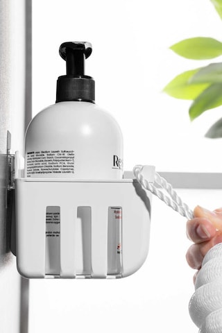 Primanova Deby 2'li Yapışkanlı Banyo Rafı Beyaz Beyaz