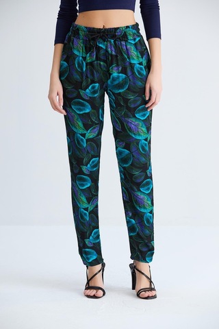 Sortie Collection Emprime Baskılı Pantolon Sax-sax Saks Mavi