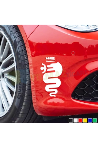 Alfa Romeo Logo Amblem Arma Oto Sticker Etiket Yapıştırma 2 Adet
