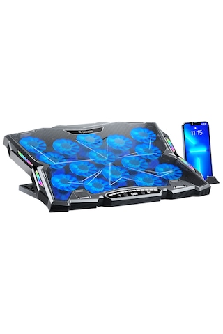 Frost Gt15 15x Turbo Led Fan - 10 Modlu Rgb - Lcd Ekran Siyah 9"-17" Boyut Destekli
