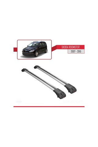 Skoda Roomster 2007-2015 Arası İle Uyumlu Ace-1 Ara Atkı Tavan Barı Gri
