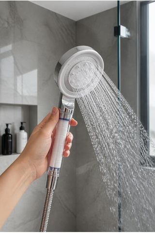 Lexroo Turbo Duş Başlığı, Yüksek Basınçlı El Duşu, 5 Fonksiyonlu