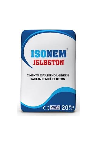 İsonem Çimento Esaslı Kendiliğinden Yayılan Renkli Jelbeton 20 Kg Kırmızı