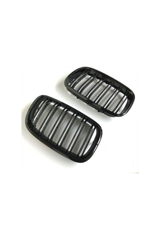 Bmw X6 E71 Çift Şeritli Ön Panjur Izgara 2006-2013 Arası Parlak S