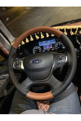 Ford Fmax Kahverengi Siyah Direksiyon Kılıfı