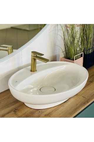 Turkuaz Seramik Cerastyle Lal C Serisi 60 x 45.5 CM Tezgah Üstü Lavabo