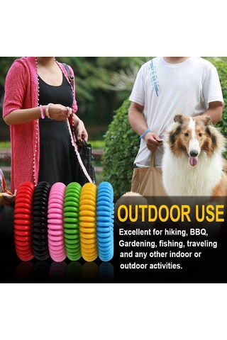 Geekyou 24'lü Doğal Uçucu Yağlı Kovucu Bileklikler, Deet Yok, Su Geçirmez, Yumuşak Eva Malzeme, Dışarıda/içerde Kullanım Rastgele Renkler