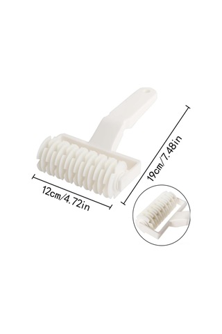 Geeksen Büyük Boy Pizza Kesici Tekerleği - Pp Malzeme Izgara Desenli Hamur Kesme Aleti Beyaz