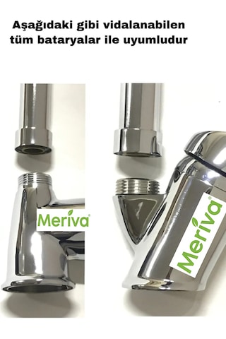 Meriva M82 Aç Kapa Kugu Mutfak Evye Bataryası Borusu 304 Paslanmaz Krom