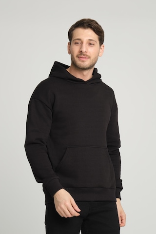 Alexandergardi Alexandergardı Kangru Cepli Kapişonlu Sweatshirt E23-00176 Siyah