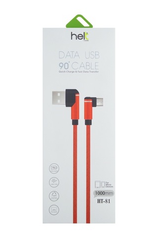 Helt HT-81 Plastik 100 CM Micro Şarj Ve Data Kablosu Kırmızı