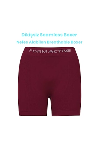 Uniquetrenders Erkek Dikişsiz/seamless Nefes Alabilen Boxer Bordo