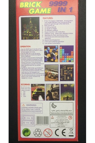 Brick Game Boy Tetris Çoklu Tetris Oyunu El Atarisi