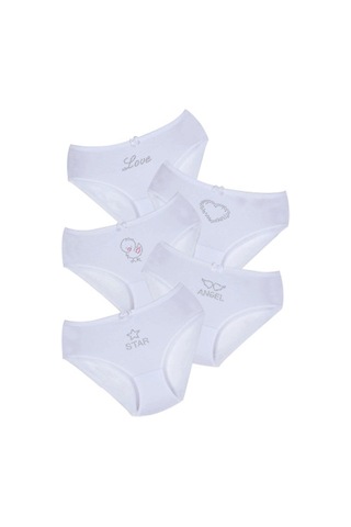 New Lilla 002 Kız Çocuk Taş Baskılı 5'Li Külot Paketi (549351551)
